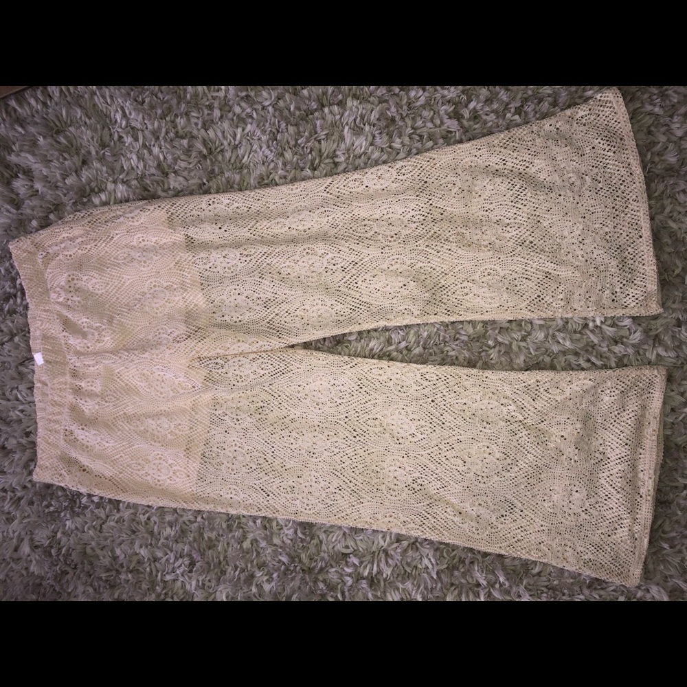Lace beach pants.